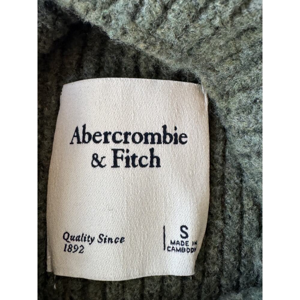 Abercrombie & Fitch Green Crewneck Sweatshirt Size S - Picture 3 of 5